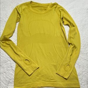 lululemon athletica Yellow Long Sleeve Top